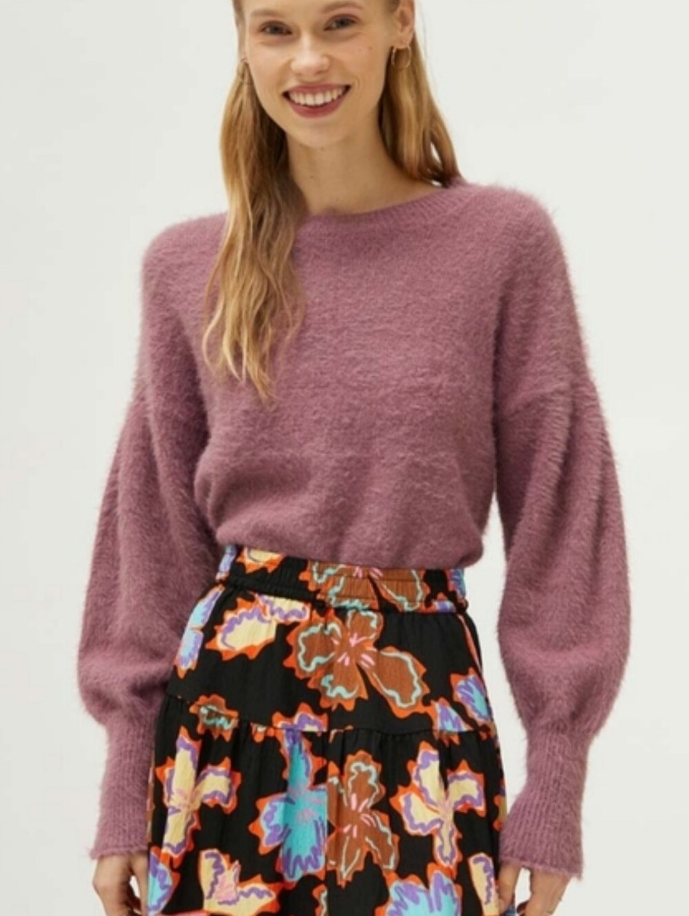 Mauve Eyelash Sweater - Picture 2 of 4